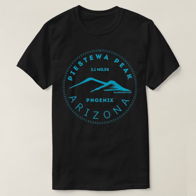 Piestewa Peak Phoenix Arizona Desert Hiking Blue S T Shirt (Design framsida)