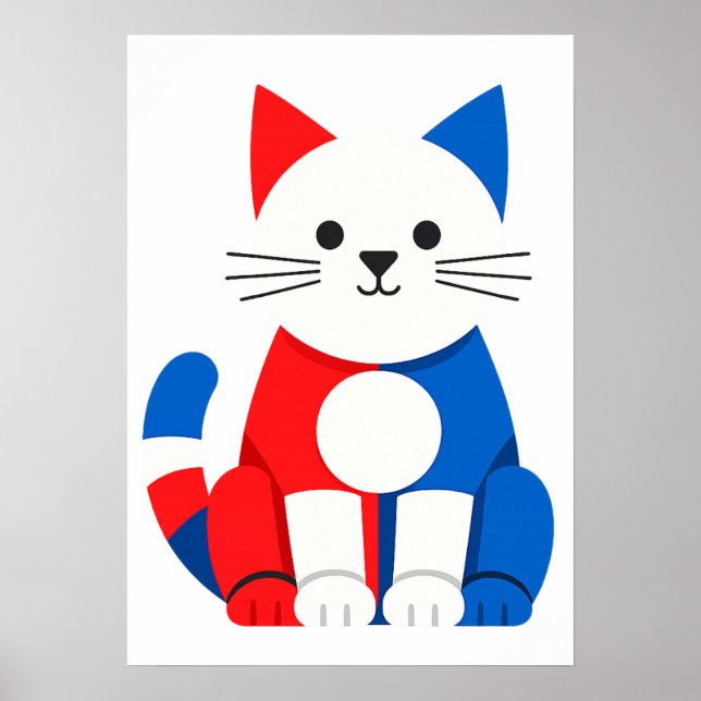 Piet Cat Printable Digital Download Poster (Framsidan)
