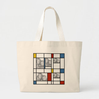 Piet hänger lös den Mondrian inspirerade Jumbo Tygkasse