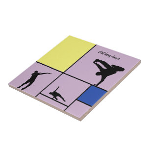 Piet Kärlek Dance Mondrian Street Hiphop Stil Kakelplatta
