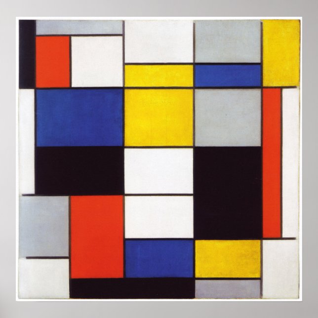 PIET MONDRIAAN - Sammansättning A 1923 Poster (Framsidan)