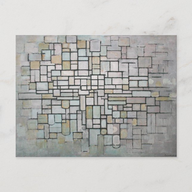 PIET MONDRIAAN - Sammansättning nr 11 1913 Vykort (Framsida)
