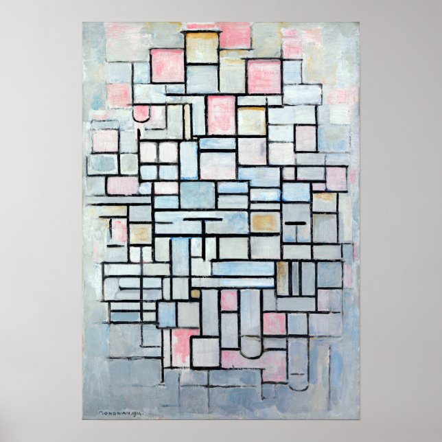 Piet Mondriaan-sammansättning nr IV Poster (Framsidan)