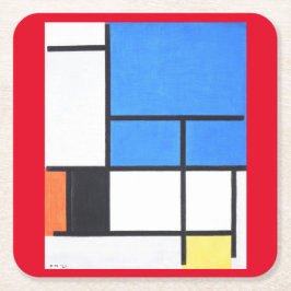 Piet Mondrian Abstrakt Underlägg Papper Kvadrat