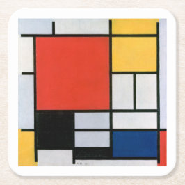 Piet Mondrian Abstrakt Underlägg Papper Kvadrat