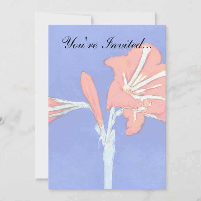 Piet Mondrian - Amaryllis Fina Konst Blomster Måln Inbjudningar (Framsida)
