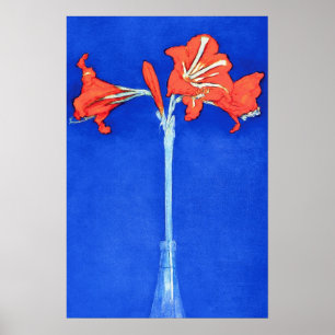 Piet Mondrian - Amaryllis Fina Konst Blomster Måln Poster