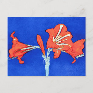 Piet Mondrian - Amaryllis Fina Konst Blomstermålni Vykort