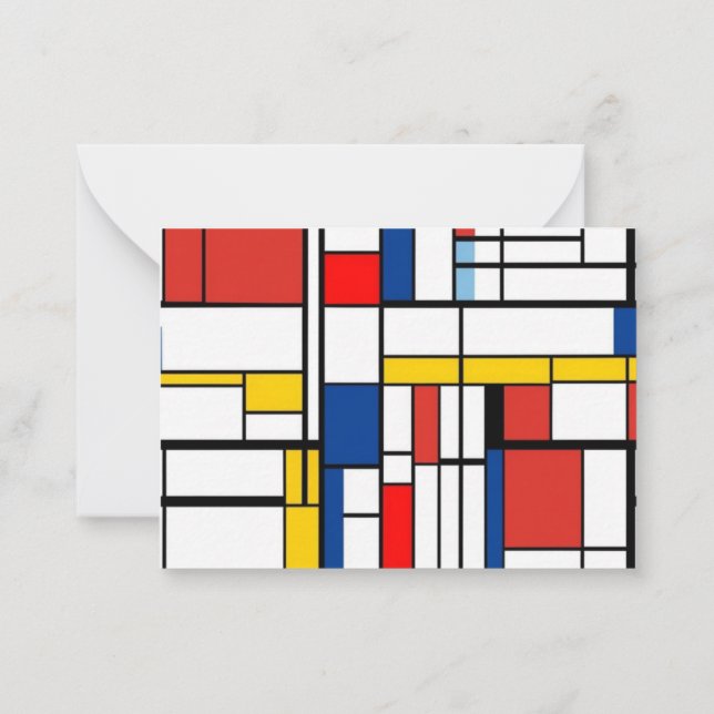 Piet Mondrian Anteckningskort (Baksida)