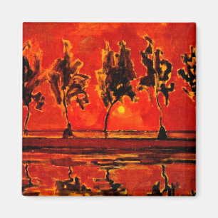 Piet Mondrian art, Träd från Geine i Moonrise Magnet