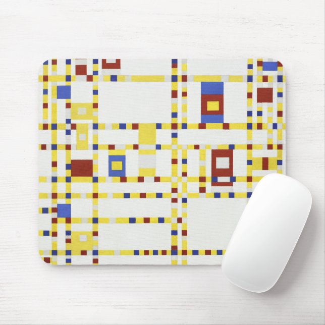 Piet Mondrian Broadway Boogie Woogie Abstrakt Kons Musmatta (Med mus)