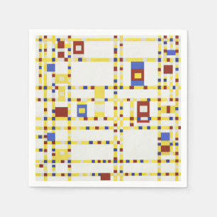 Piet Mondrian Broadway Boogie Woogie Abstrakt kons Pappersservett