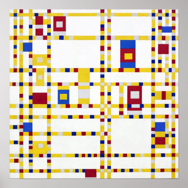 Piet Mondrian Broadway Boogie Woogie Poster (Framsidan)