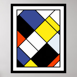 Piet Mondrian Composition A - Abstrakt Modern Art Poster