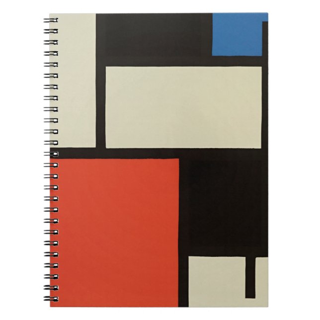 Piet Mondrian Composition Abstrakt Painting Anteckningsbok (Framsidan)