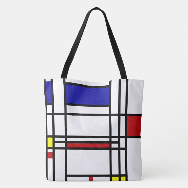 Piet Mondrian , “ Composition No.10 ” Tygkasse (Baksida)