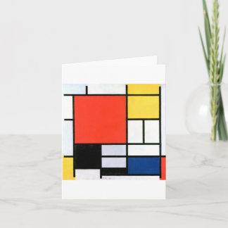Piet Mondrian Composition Red Gult Blue Black Kort