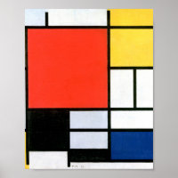 Piet Mondrian Composition Red Gult Blue Black