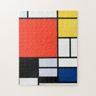 Piet Mondrian Composition Red Gult Blue Black Pussel