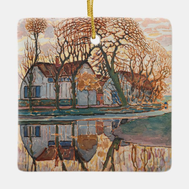 Piet Mondrian - Farm nära Duivendrecht Julgransprydnad Keramik (Framsida)