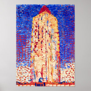 Piet Mondrian - Fyr i Westkapelle Konstverk Poster