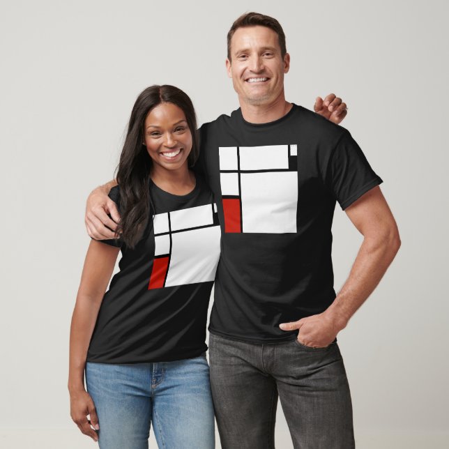 Piet Mondrian - Geometrisk Abstrakt T Shirt (Unisex)