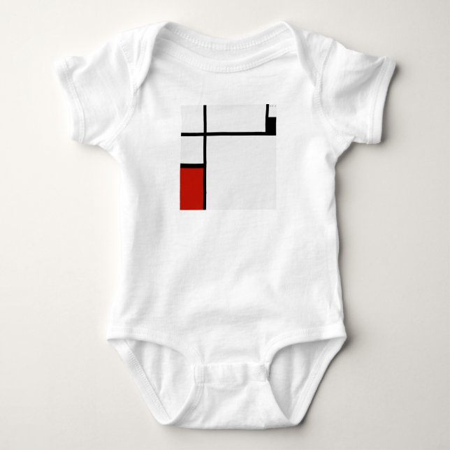 Piet Mondrian - Geometrisk Abstrakt T Shirt (Framsida)