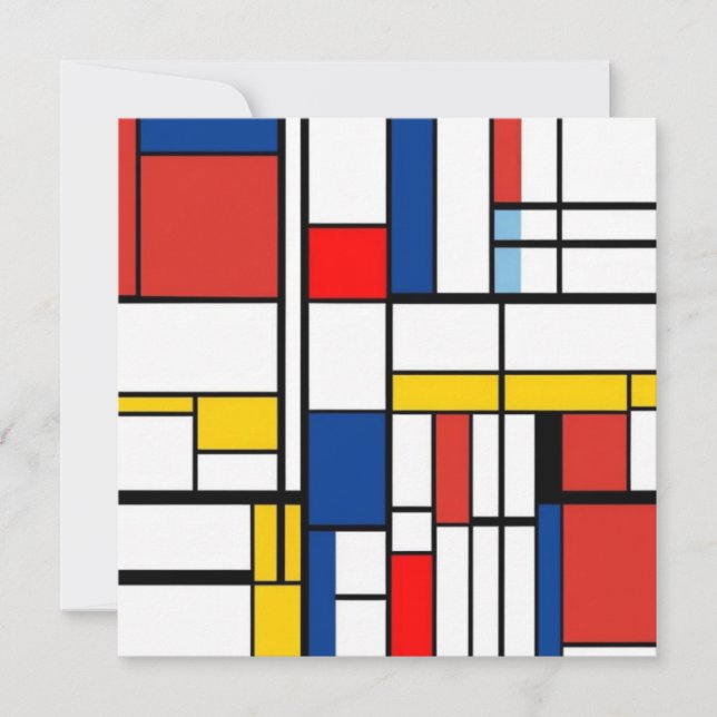 Piet Mondrian Inbjudningar (Framsida)
