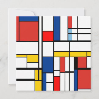 Piet Mondrian Inbjudningar
