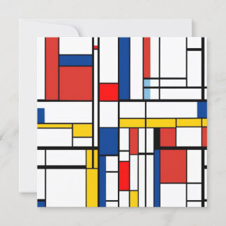Piet Mondrian Inbjudningar