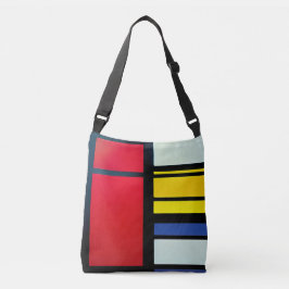 Piet Mondrian Inspired Abstrakt Kor-Body Tote Axelväska