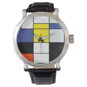 Piet Mondrian Komposition A - Abstrakt Modern Kons Armbandsur