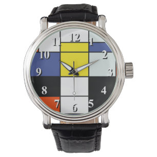 Piet Mondrian Komposition A - Abstrakt Modern Kons Armbandsur