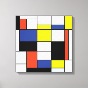 Piet Mondrian Komposition A - Abstrakt Modern Kons Canvastryck