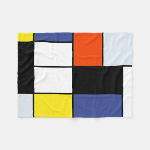 Piet Mondrian Komposition A - Abstrakt Modern Kons Fleecefilt