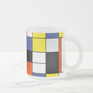 Piet Mondrian Komposition A - Abstrakt Modern Kons Frostad Glasmugg