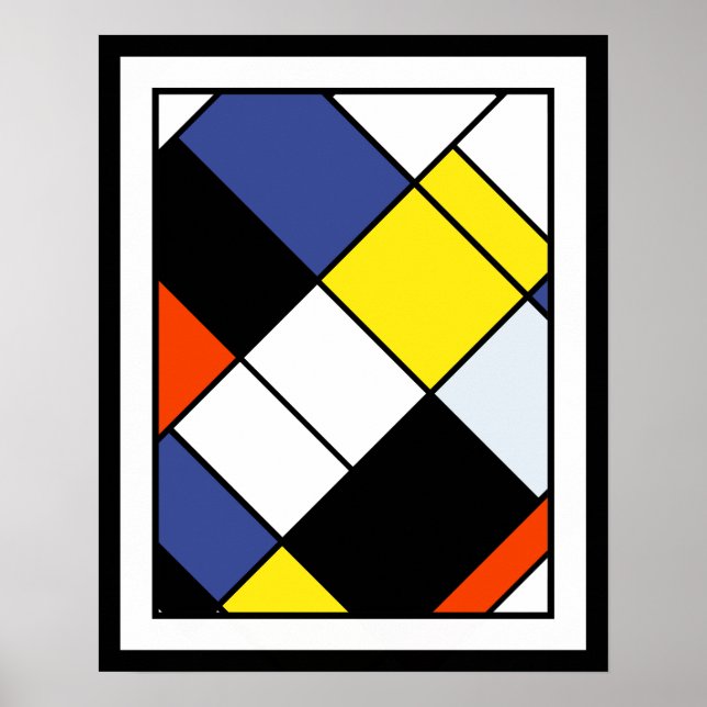 Piet Mondrian Komposition A - Abstrakt Modern Kons Poster (Framsidan)