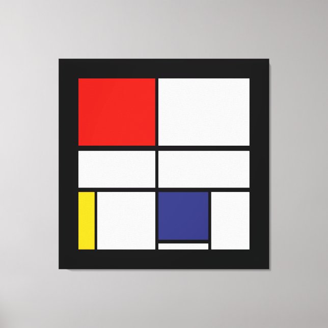 Piet Mondrian, Komposition C Canvastryck (Framsida)