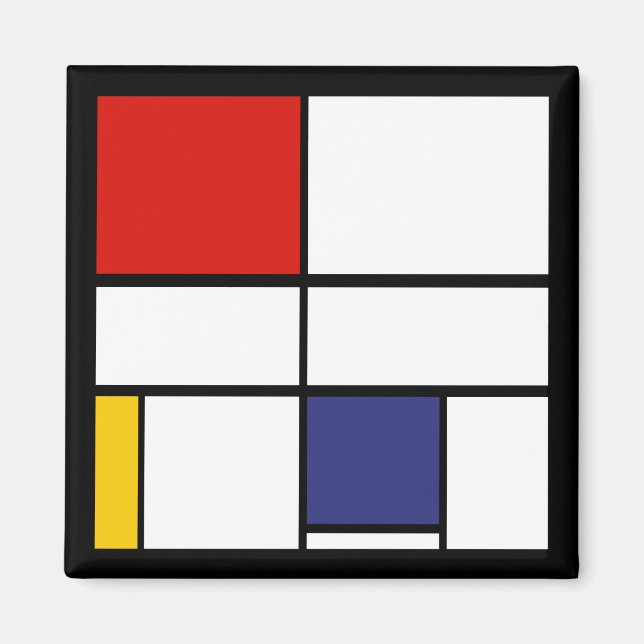 Piet Mondrian, Komposition C Magnet (Framsidan)