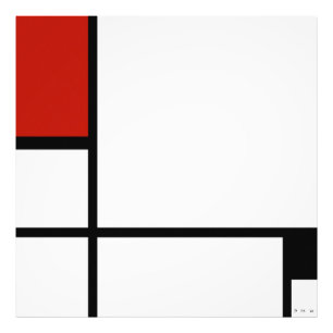Piet Mondrian - Komposition Geometrisk Abstrakt Fototryck