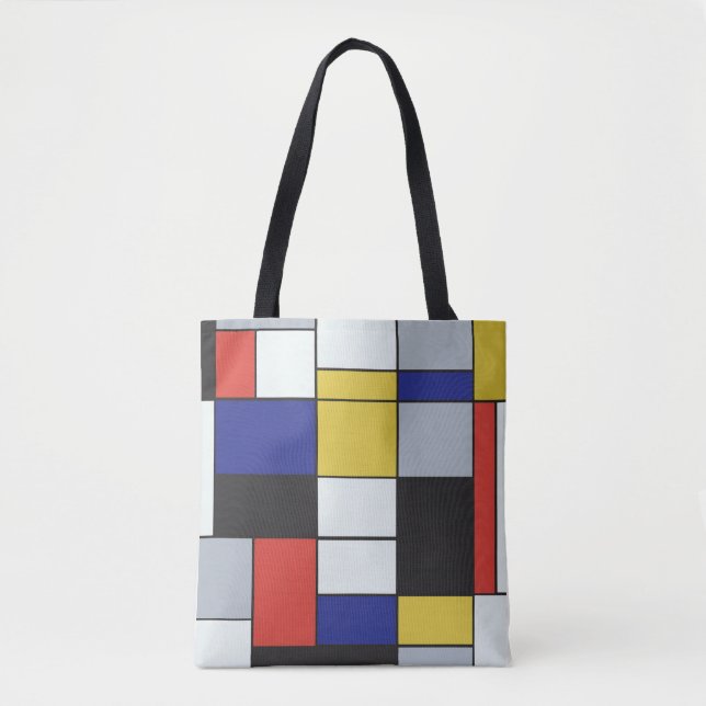 Piet Mondrian - Komposition Geometrisk Abstrakt Tygkasse (Framsida)