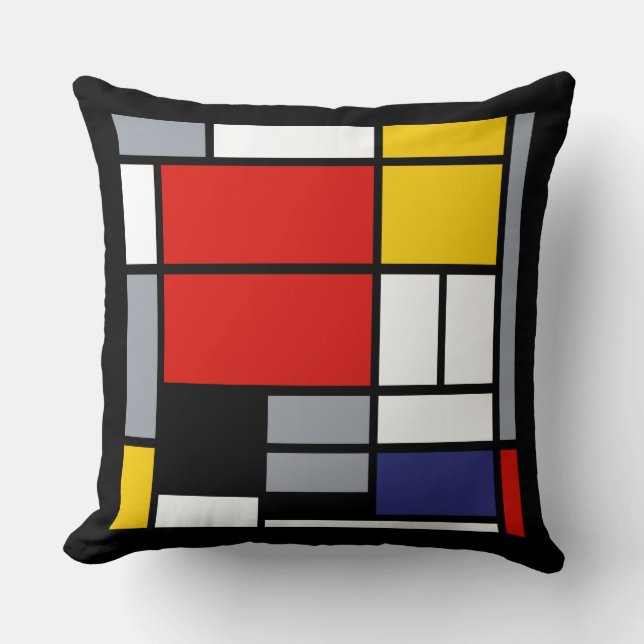 Piet Mondrian, Komposition med stor röd plan Kudde (Framsida)