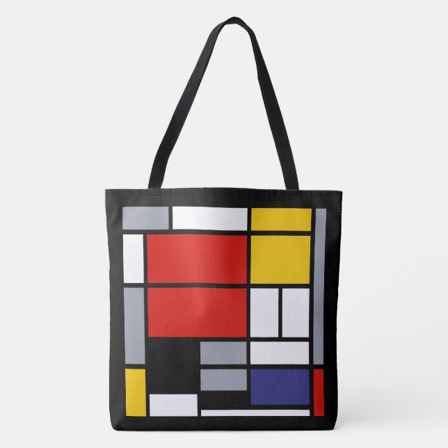 Piet Mondrian, Komposition med stor röd plan Tygkasse (Framsida)