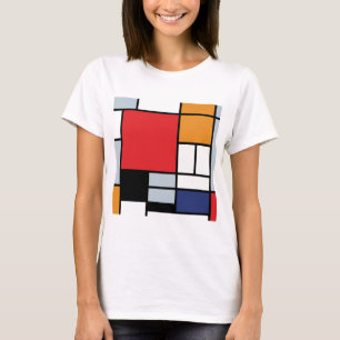 Piet Mondrian - Komposition med stort rött plan T-shirt