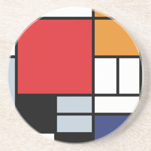 Piet Mondrian - Komposition med stort rött plan Underlägg Sandsten
