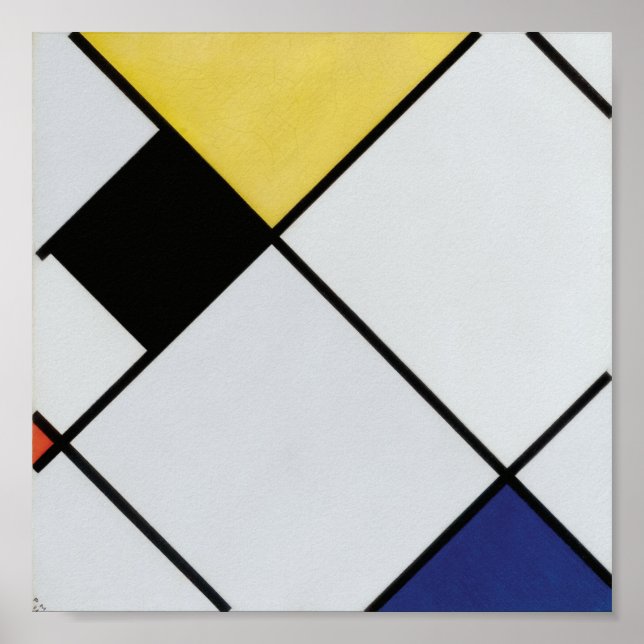 Piet Mondrian Lozenge-komposition, målning Poster (Framsidan)
