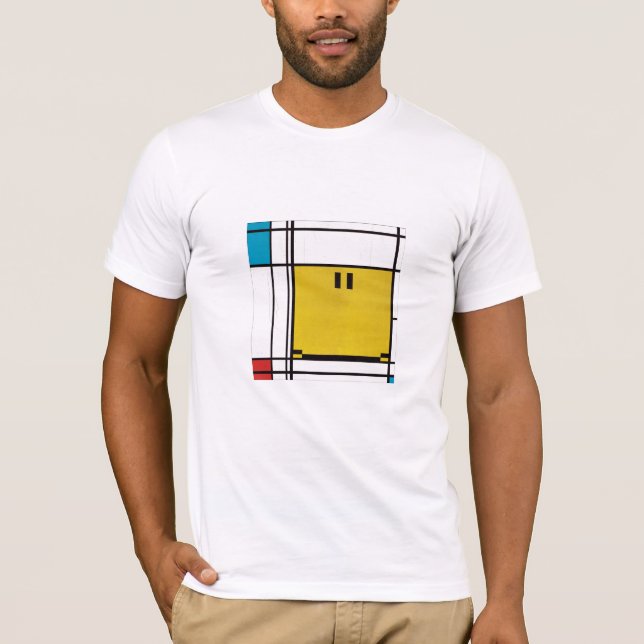 piet mondrian lycklig ansikte t-shirt (Framsida)