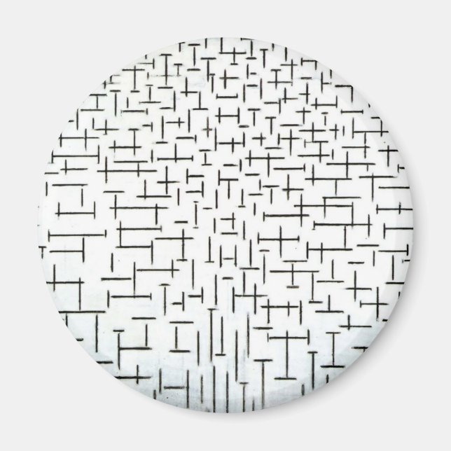 Piet Mondrian Modern Art Magnet (Framsidan)