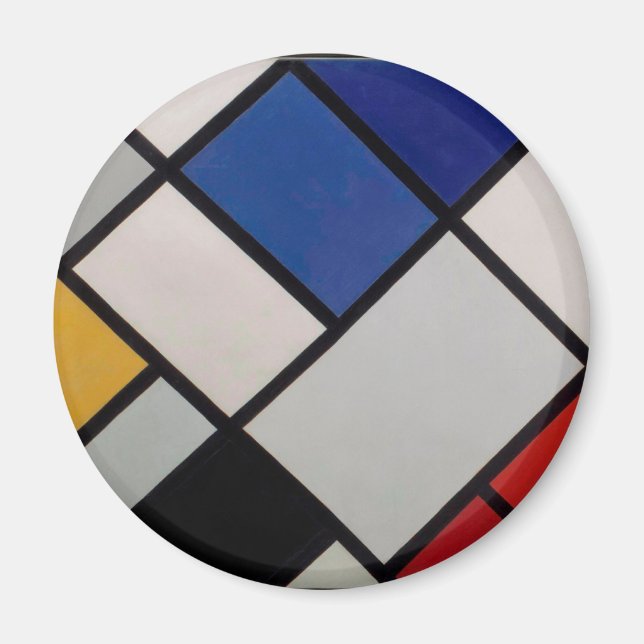 Piet Mondrian Modern Art Magnet (Framsidan)