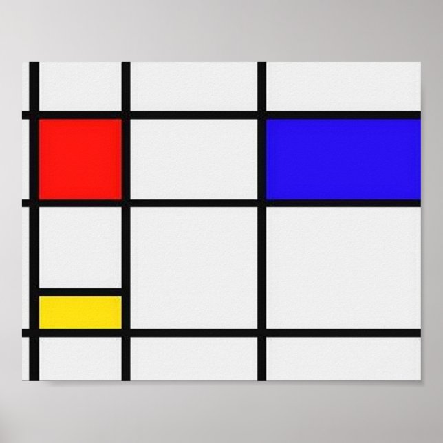 Piet Mondrian Modern Art Poster (Framsidan)